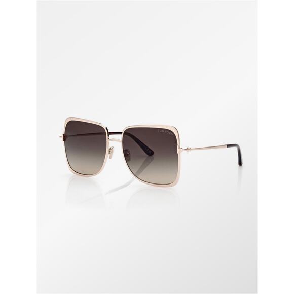 New Tom Ford Tara FT1319 28B Rose Gold Frame Sunglasses Grey Gradient Lenses main image 7